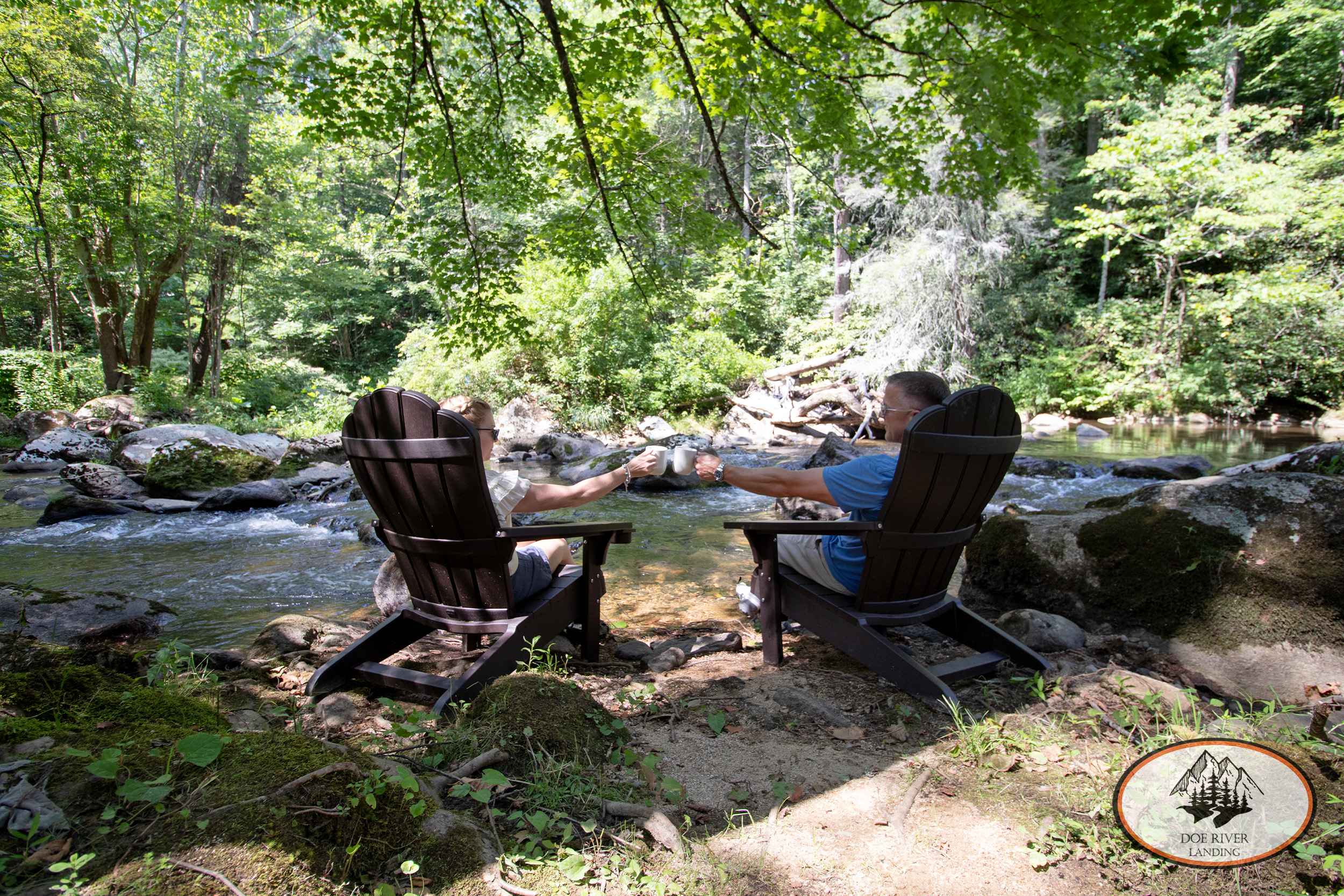 Doe River Landing campground in Roan Mountain, TN. Best vacation rental near Elizabethton, TN and Johnson City TN. Relax riverside and enjoy trout fishing, swimming, hiking, tubing, and more.